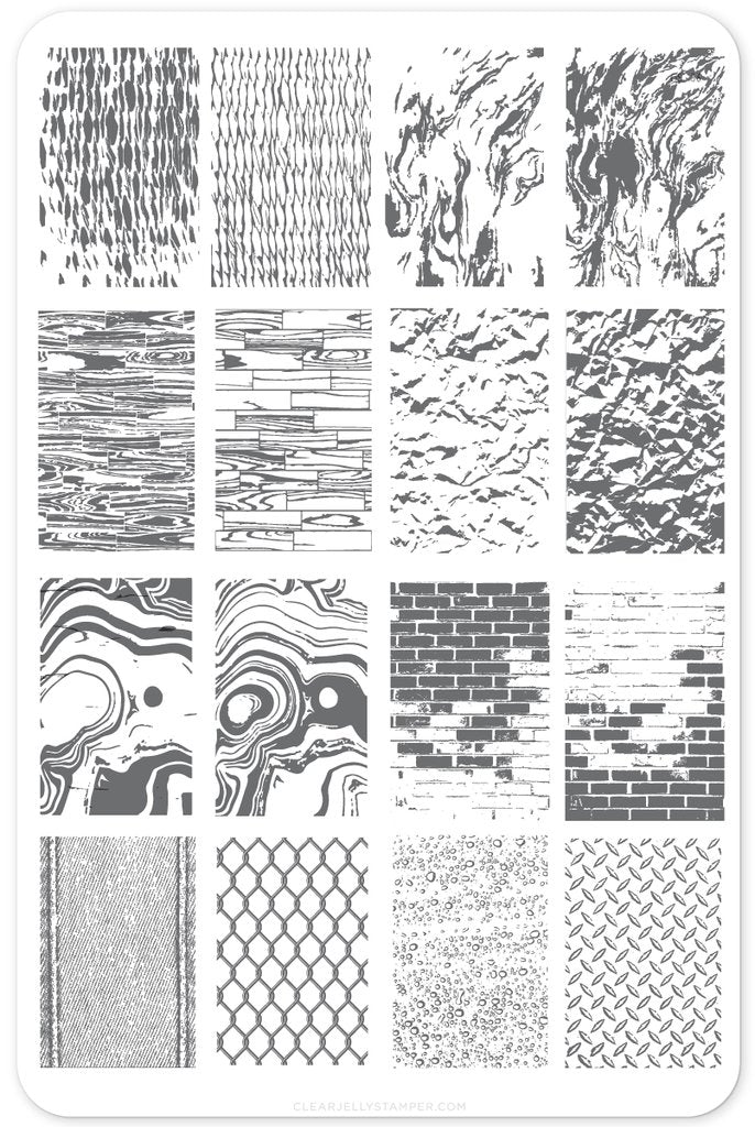Texture Essentials - Urban (CjS-78) - Clear Jelly Stamping Plate Secondary image