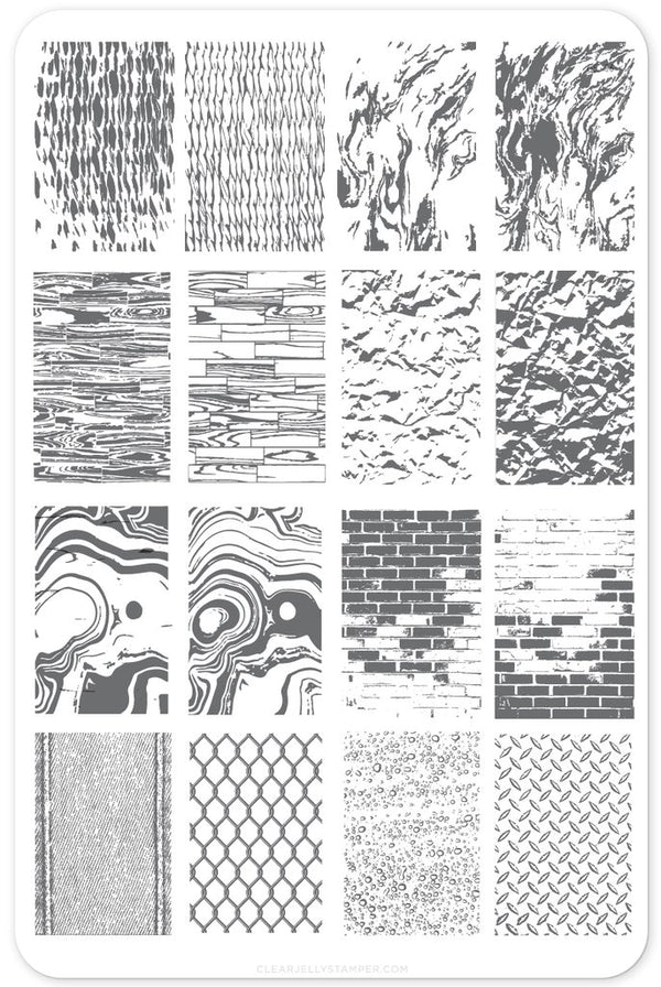 Texture Essentials - Urban (CjS-78) - Clear Jelly Stamping Plate
