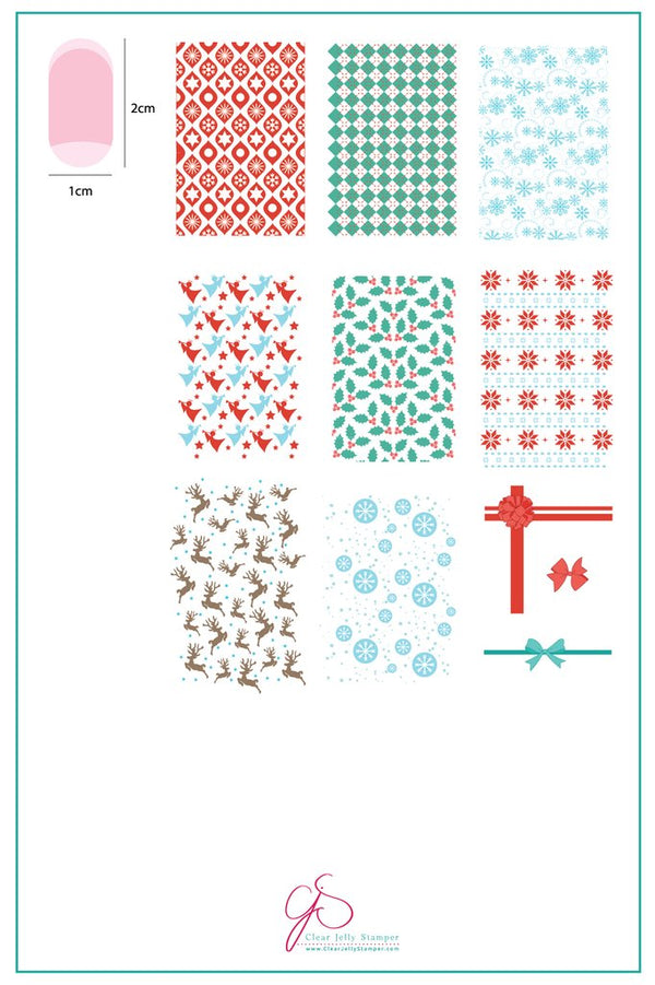 Pretty Paper - Retro (CjS C-23) - Clear Jelly Stamping Plate