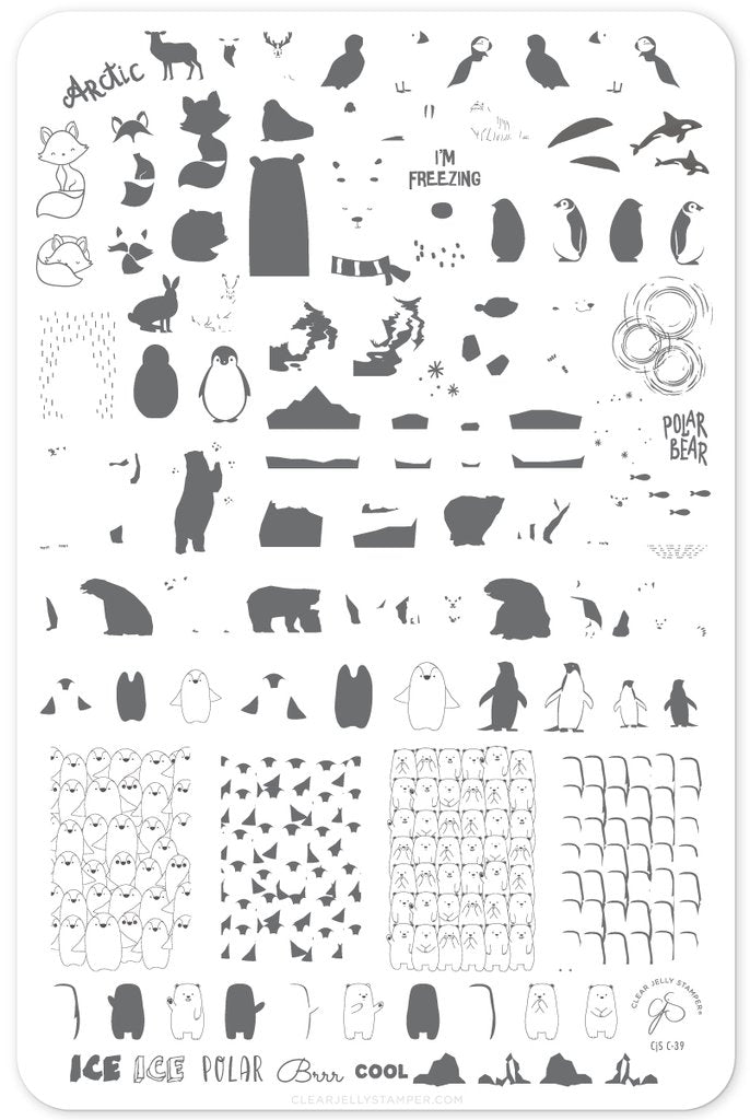 Arctic Holiday (CjS C-39) - Clear Jelly Stamping Plate Secondary image