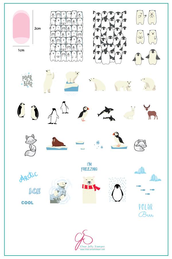 Arctic Holiday (CjS C-39) - Clear Jelly Stamping Plate Main image