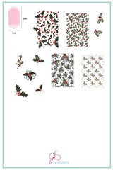 Holly Jolly (CjSC-45)  - Clear Jelly Stamping Plate