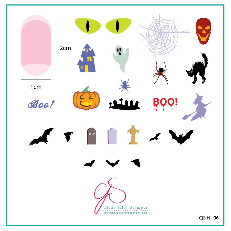 Halloween - Boo! (CjSH-06) - CJS Small Stamping Plate Main image