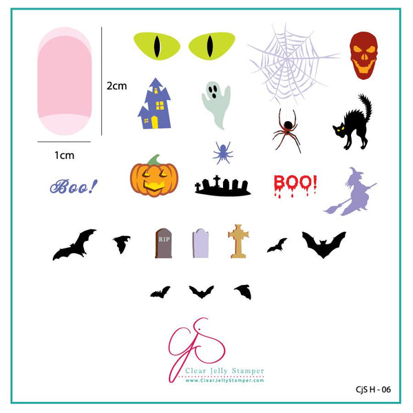 Halloween - Boo! (CjSH-06) - CJS Small Stamping Plate