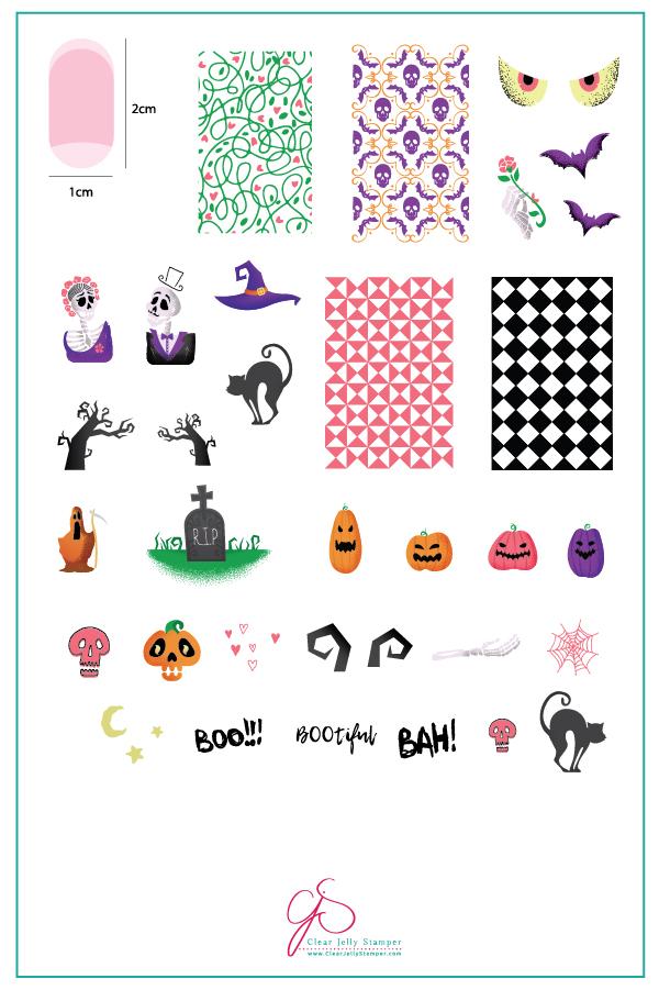 BOO-tiful (CjSH-47) - Clear Jelly Stamping Plate Main image