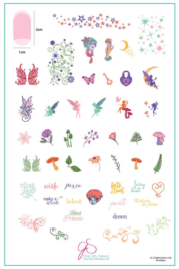 Pixie Perfect (CJSCLC-04)- Clear Jelly Stamping Plate Main image