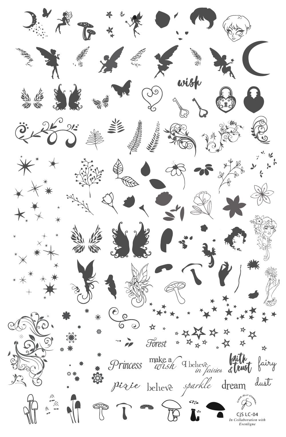 Pixie Perfect (CJSCLC-04)- Clear Jelly Stamping Plate Secondary image