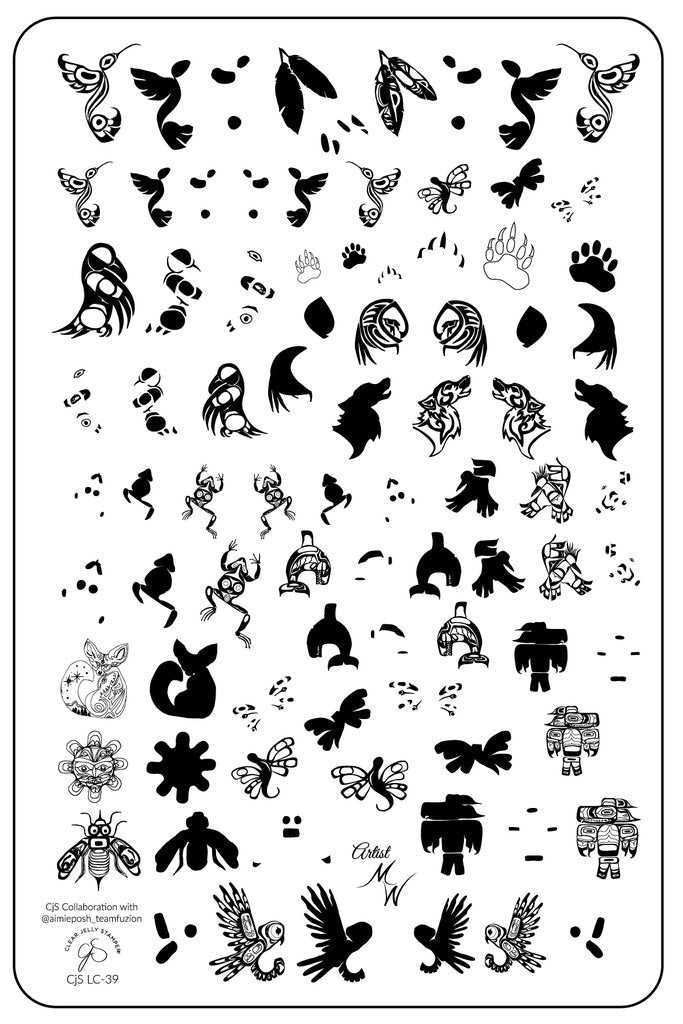 Tribal Spirits by Minnie (CjS LC-39) - Clear Jelly Stamping Plate Secondary image