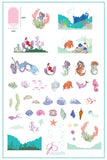 Suzie's Mermaid & Things (CjS LC-48) -  Clear Jelly Stamping Plate