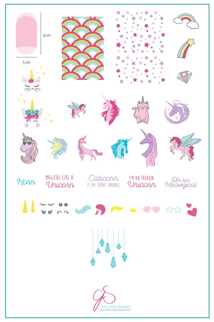 #AlwaysBeAUnicorn (CjS LC-51) - Clear Jelly Stamping Plate Main image