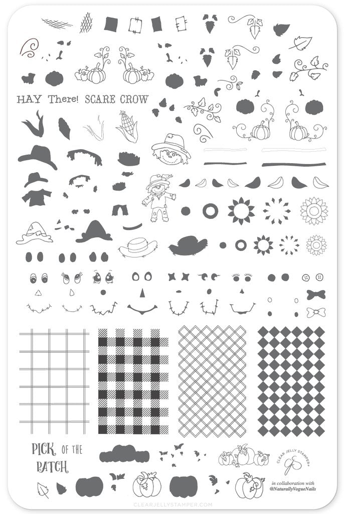 Pick of the Patch (CjS LC-56) - Clear Jelly Stamping Plate
