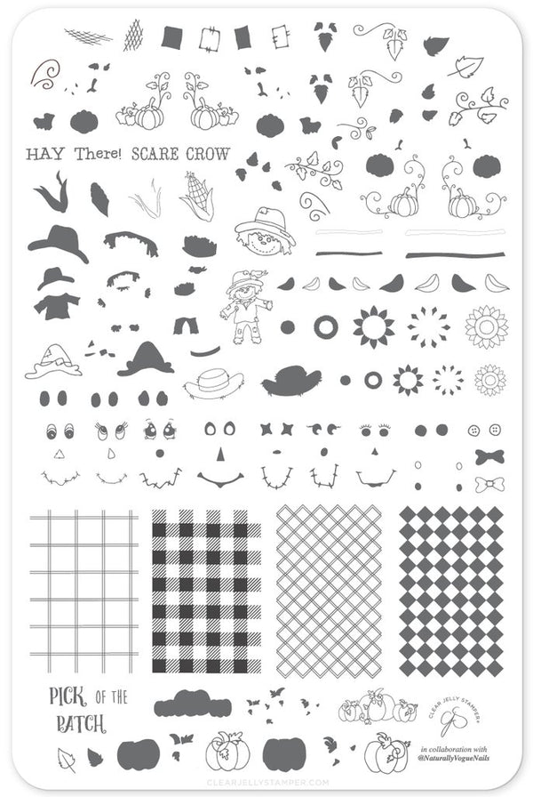 Pick of the Patch (CjS LC-56) - Clear Jelly Stamping Plate