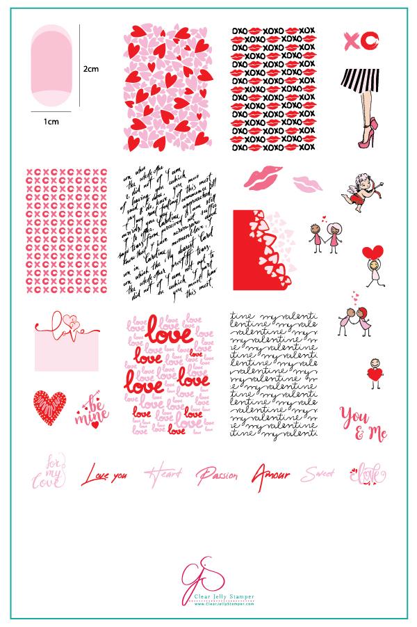 All you Need is Love (CjSV-24) -  Clear Jelly Stamping Plate Main image