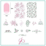 Lace & Floral (CjSV-25) -  Clear Jelly Stamping Plate