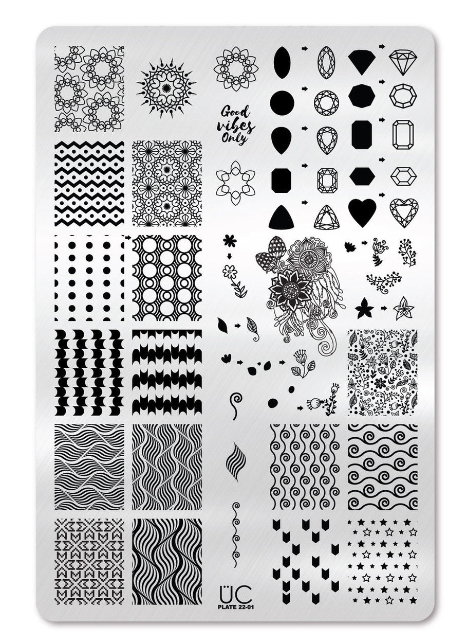 Collection 22 - Set of 3 Uber Chic Stamping Plates