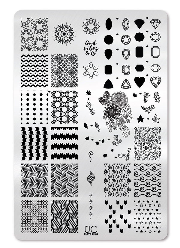 Collection 22 - Set of 3 Uber Chic Stamping Plates