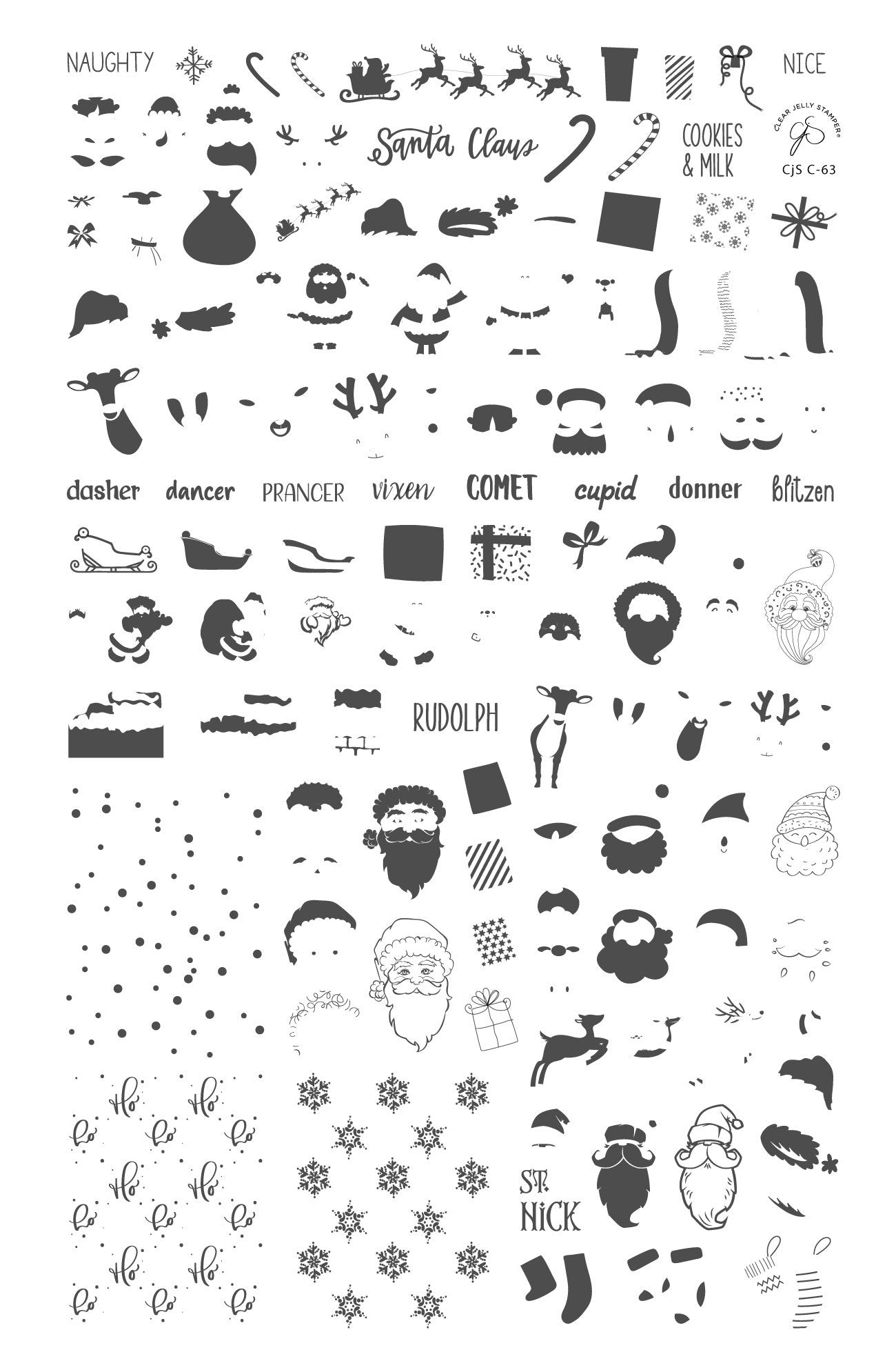 Dear Santa (CjS C-63) - Clear Jelly Stamping Plate Secondary image