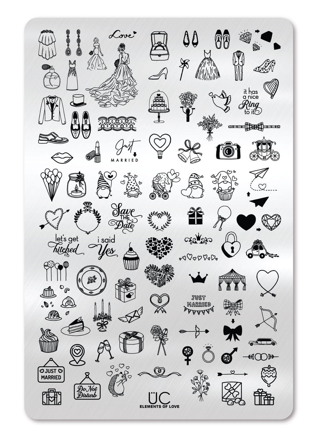 Elements of Love -  Uber Chic Stamping Plate