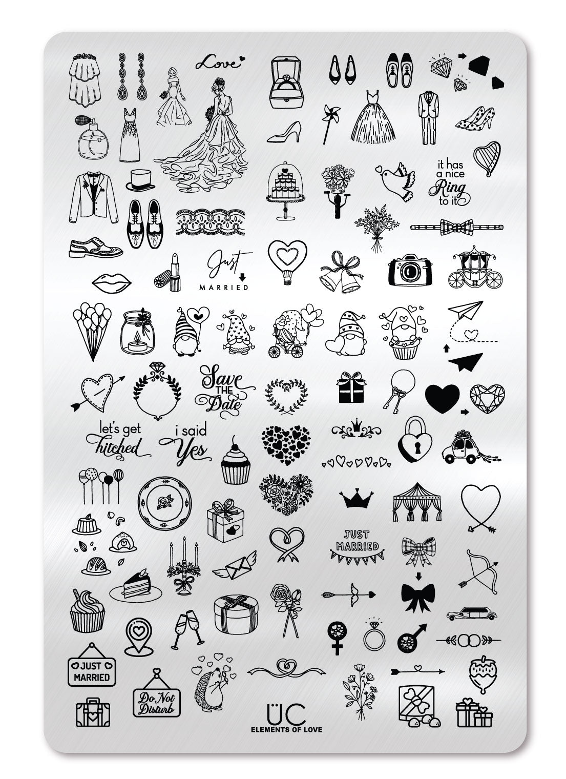 Elements of Love -  Uber Chic Stamping Plate
