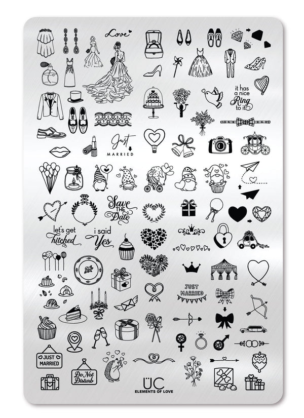 Elements of Love -  Uber Chic Stamping Plate