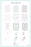 English Garden Swirls (CjS-173) -  Clear Jelly Stamping Plate