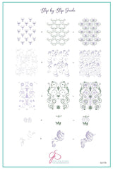 English Garden Swirls (CjS-173) -  Clear Jelly Stamping Plate