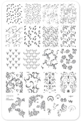 English Garden Swirls (CjS-173) -  Clear Jelly Stamping Plate