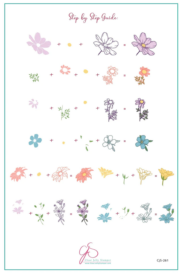 Finest Florals (CjS-261) Steel Nail Art Stamping Plate