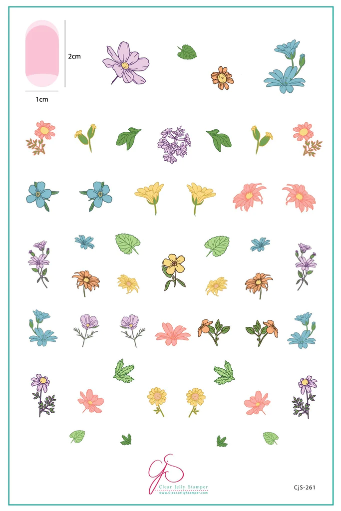 Finest Florals (CjS-261) Steel Nail Art Stamping Plate Main image
