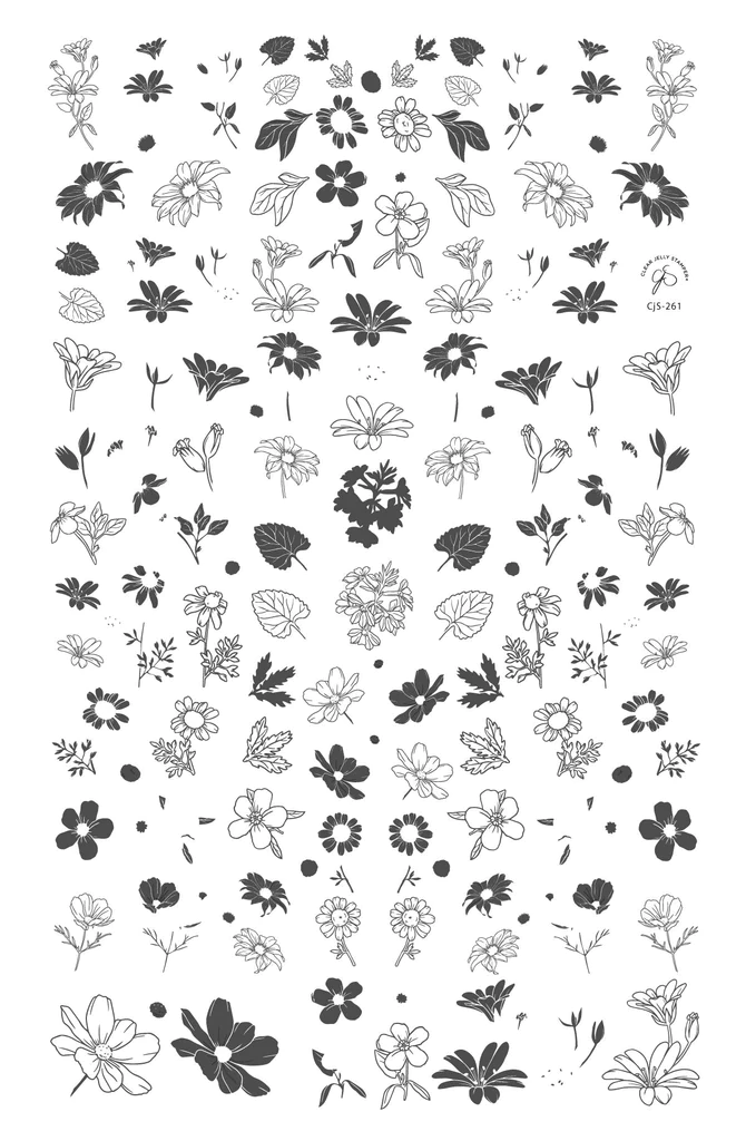 Finest Florals (CjS-261) Steel Nail Art Stamping Plate