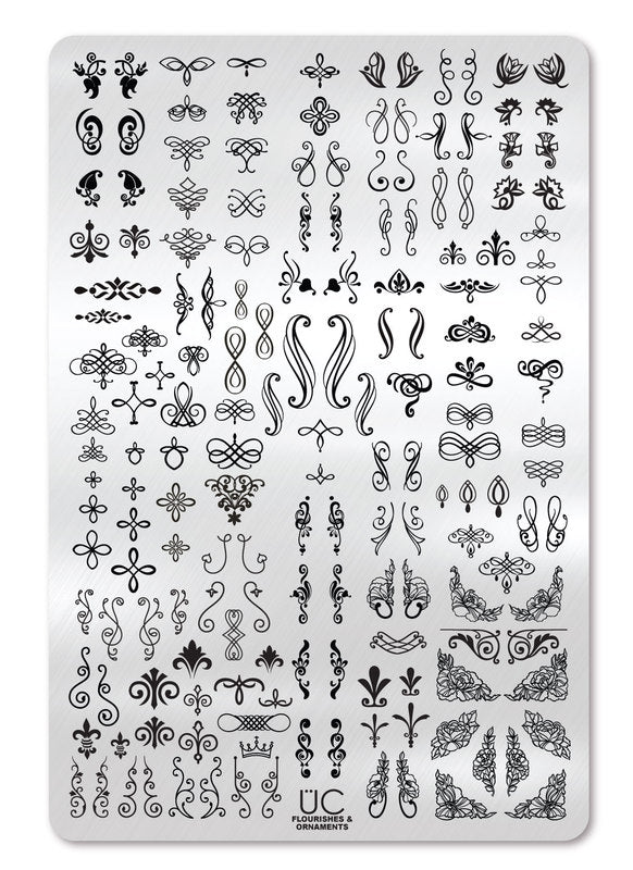 Flourishes & Ornaments - Uber Chic Stamping Plate Main image