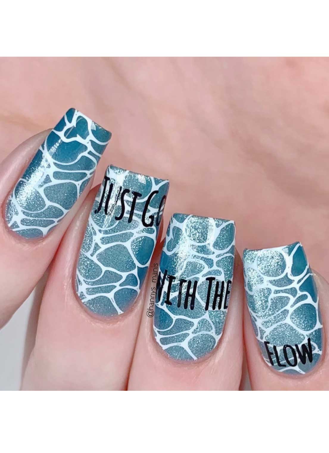 Fluid Movement - Liquid Textures - Uber Chic Mini Stamping Plate