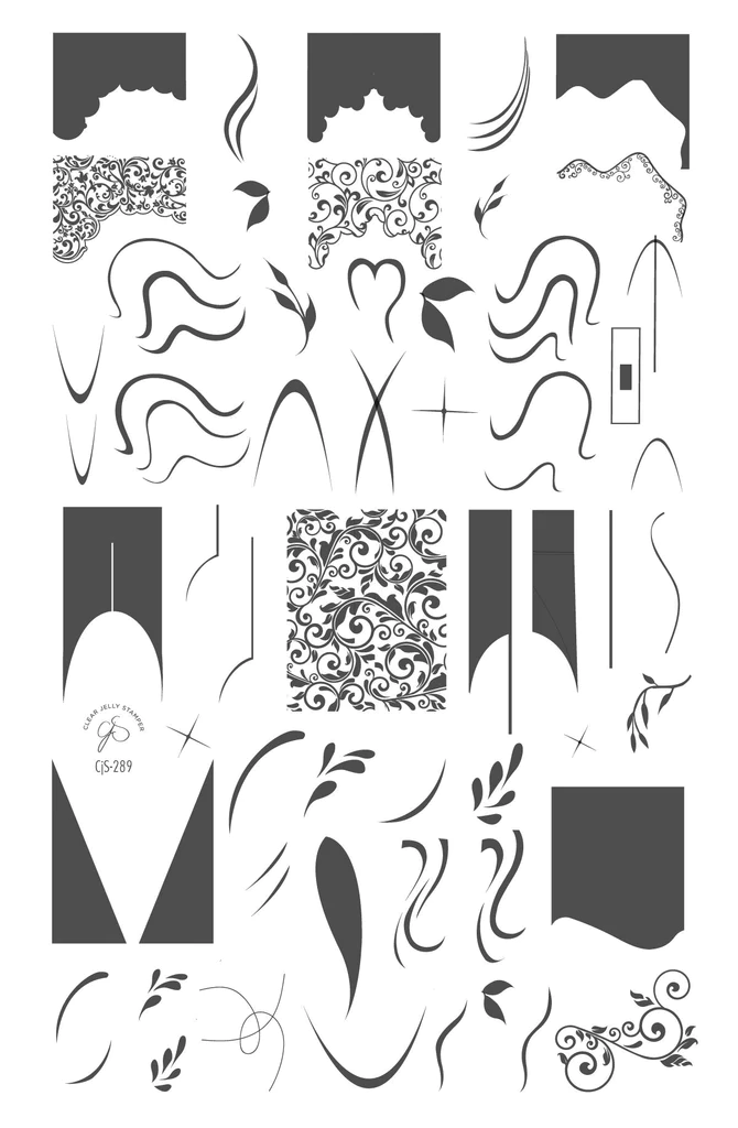 French Mani - Three (CjS-289) - Clear Jelly Stamping Plate Secondary image