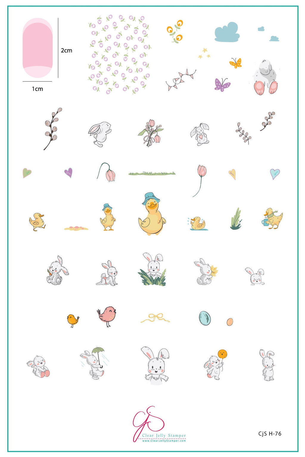 Fuzzy Easter (CjSH-76) - Clear Jelly Stamping Plate