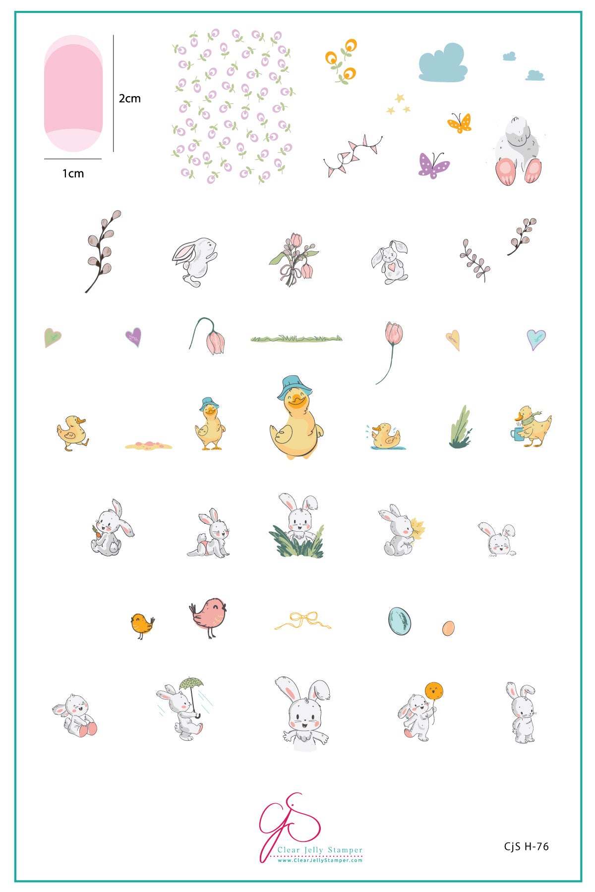 Fuzzy Easter (CjSH-76) - Clear Jelly Stamping Plate