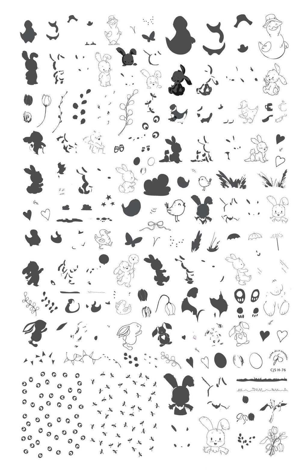 Fuzzy Easter (CjSH-76) - Clear Jelly Stamping Plate