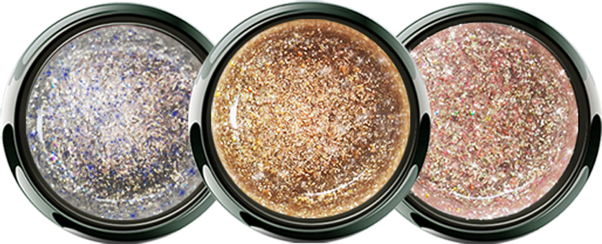 FULL SIZE Celestial 2 Glitter Collection - Nebula, Nova & Astra - Gel Play UV/LED