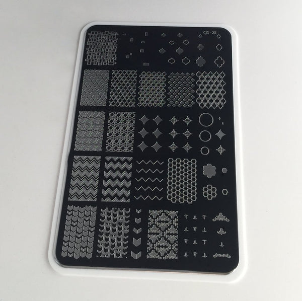 Geo-Licious (CjS-28) - Clear Jelly Stamping Plate