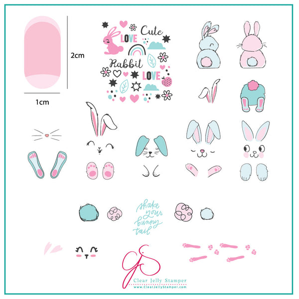 Bunny Bits (CjS-H-53)  - CJS Medium Stamping Plate