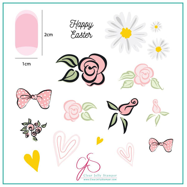 Easter Egg Dainty Decals (CjSH-54)  - CJS Medium Stamping Plate