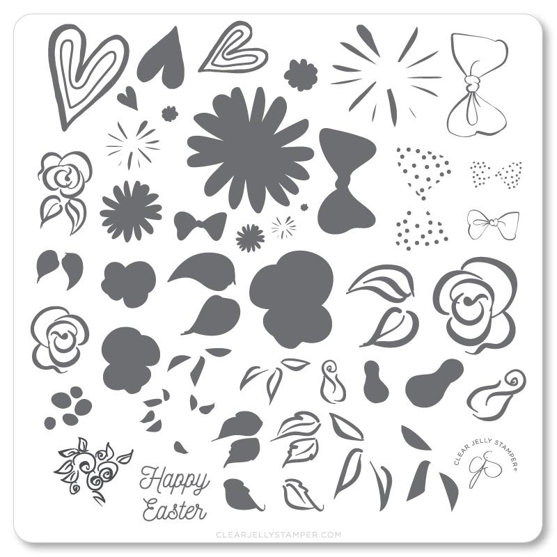 Easter Egg Dainty Decals (CjSH-54)  - CJS Medium Stamping Plate