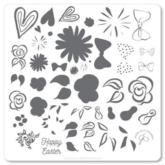 Easter Egg Dainty Decals (CjSH-54)  - CJS Medium Stamping Plate