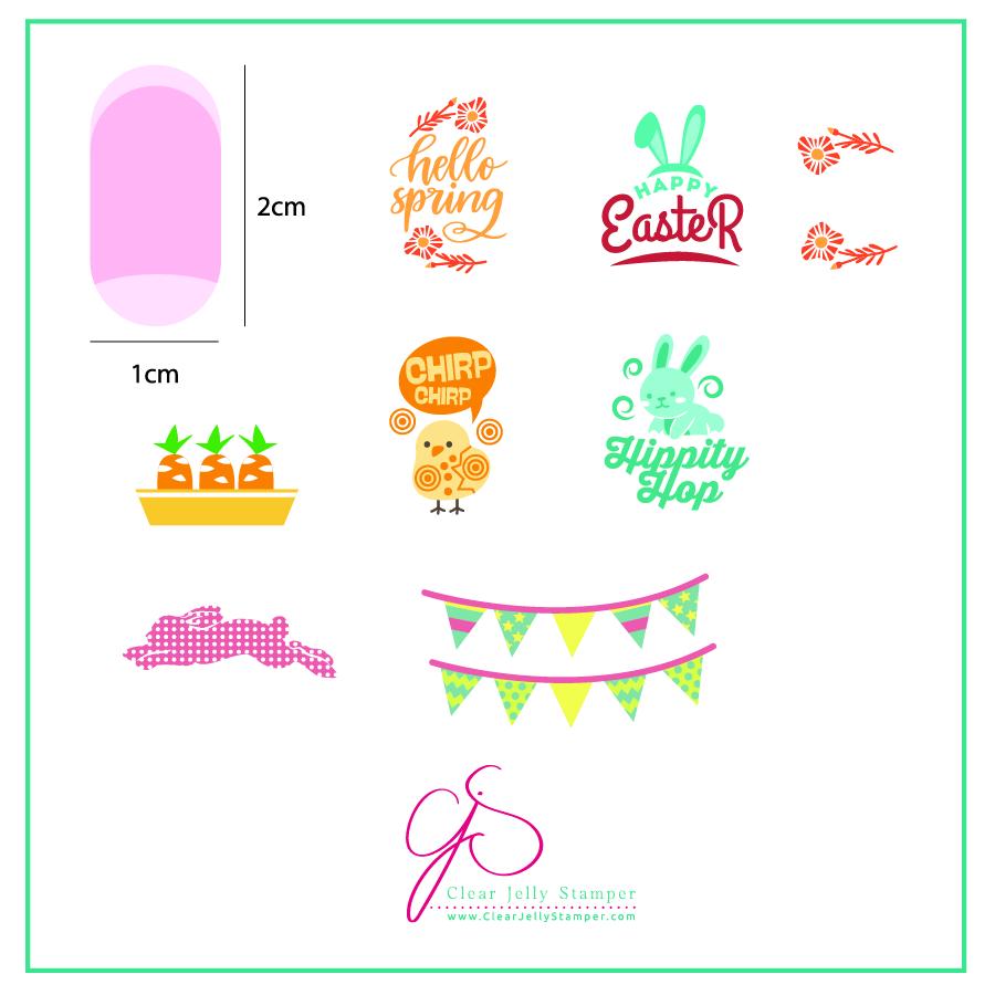 Hippity Easter (CjSH-12) - CJS Small Stamping Plate Secondary image