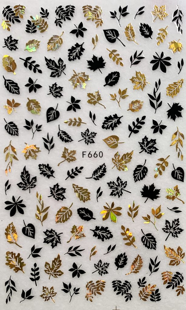 Pasties - Black & Gold Leaves Solid # 660 Main image