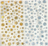 Pasties - Snowflakes Gold & Silver 2pc