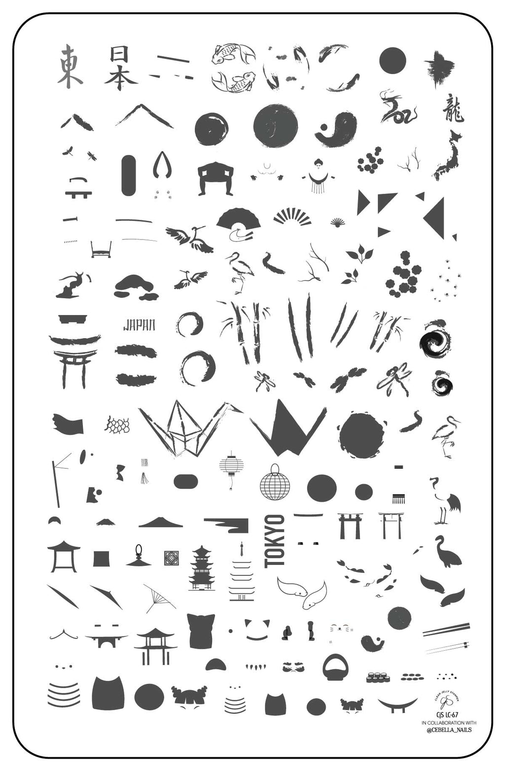 A Taste of Tokyo (CJS-67) -  Clear Jelly Stamping Plate