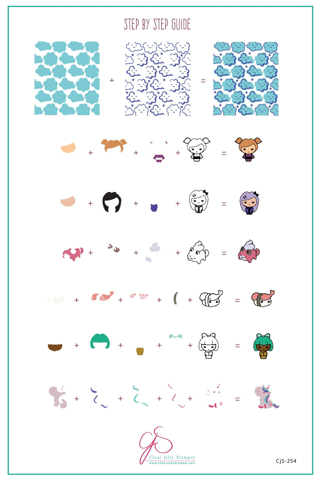 Kawaii (CjS-254) - Clear Jelly Stamping Plate