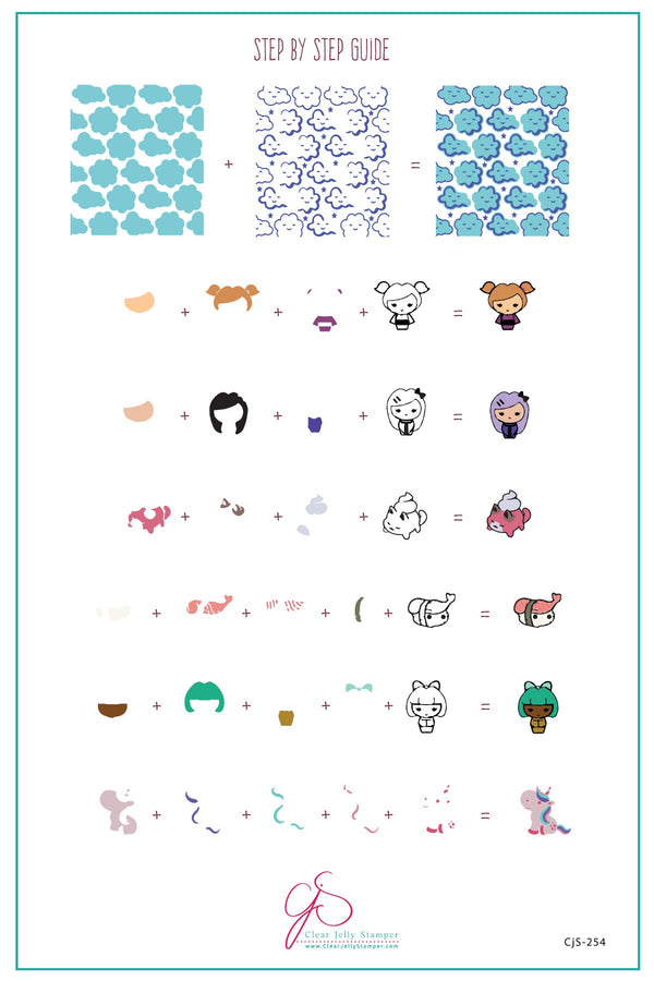 Kawaii (CjS-254) - Clear Jelly Stamping Plate