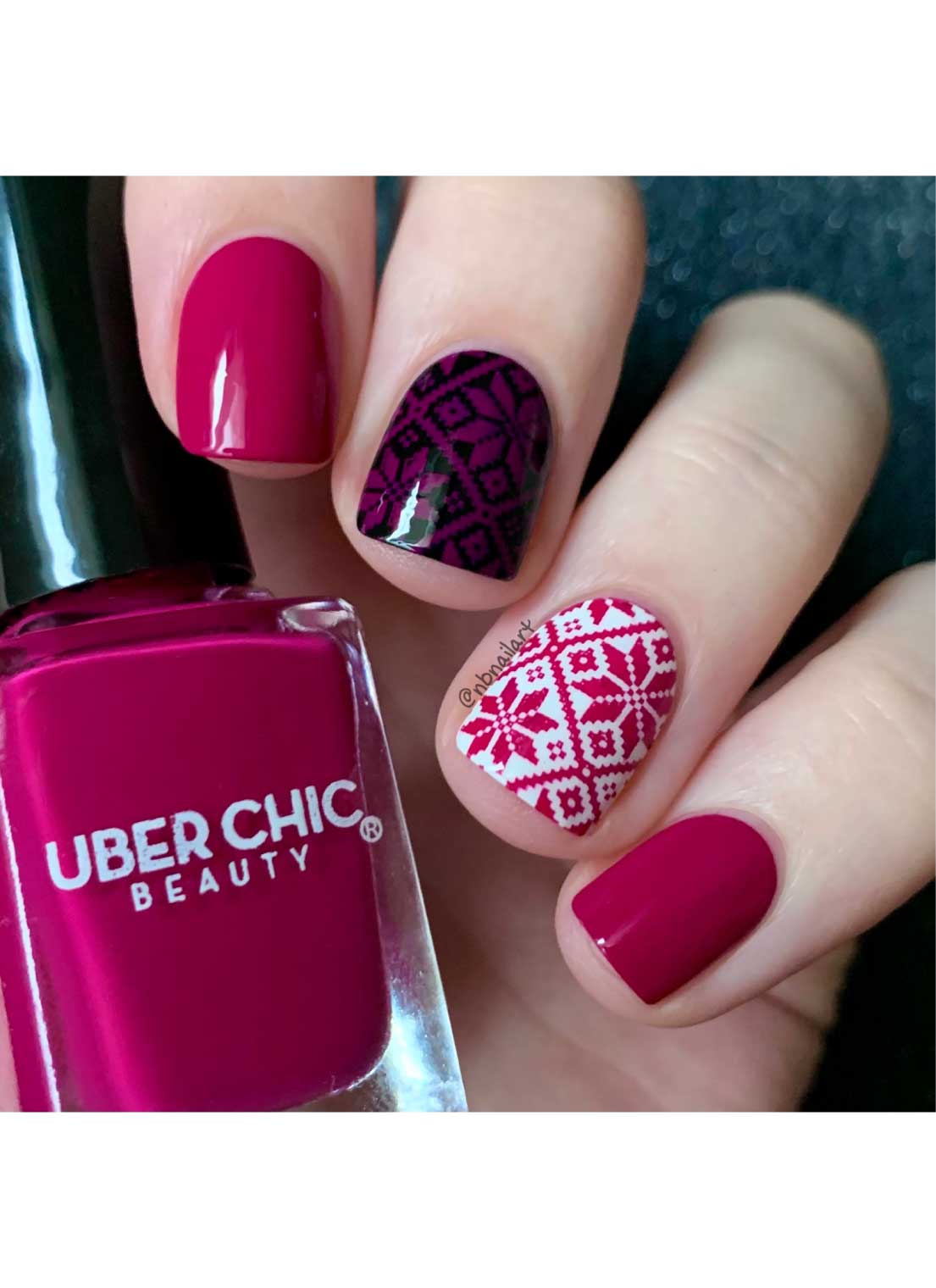 Lady of Burgundy - Stamping Polish - Uber Chic 12ml Secondary image