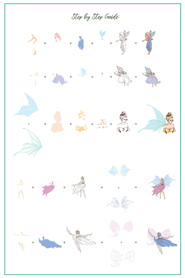 Land of the Fairies (CjSH-295)  Steel Nail Art Stamping Plate